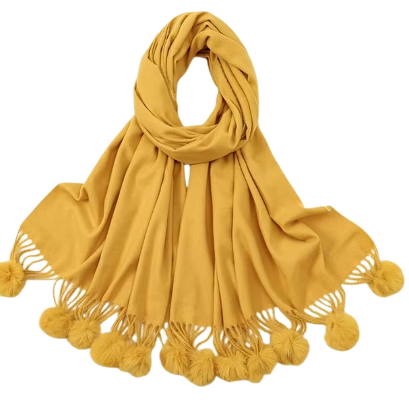 Écharpe fantaisie avec pompon