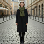 Écharpe féminine à mailles côtelées