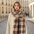Écharpe féminine agrémentée d'un cœur