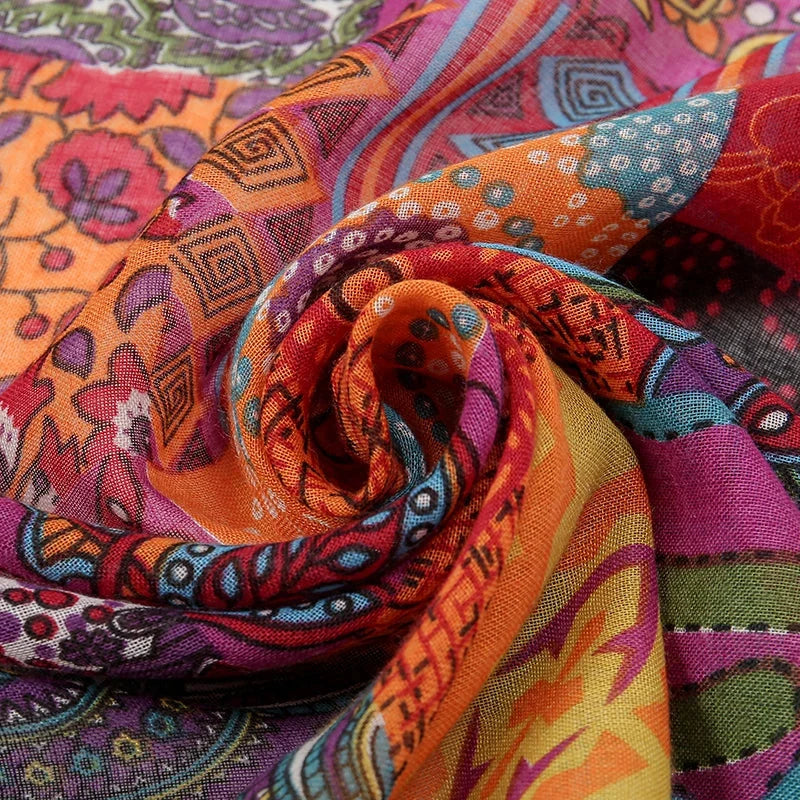 Écharpe femme de style ethnique