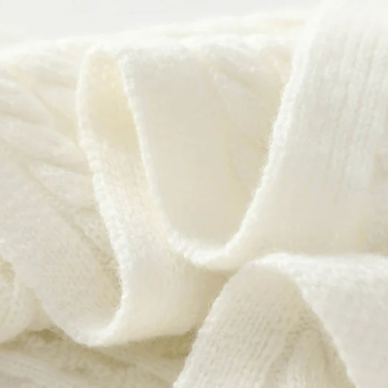 Écharpe femme en cachemire blanc