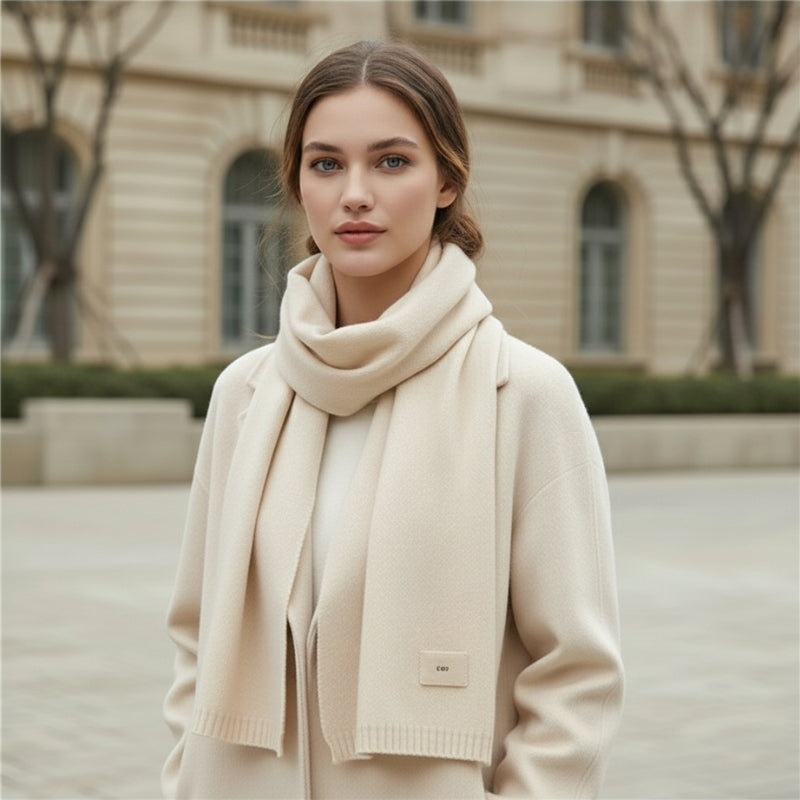 Écharpe femme fine à teinte unie
