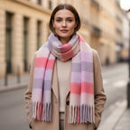 Écharpe femme grande et multicolore