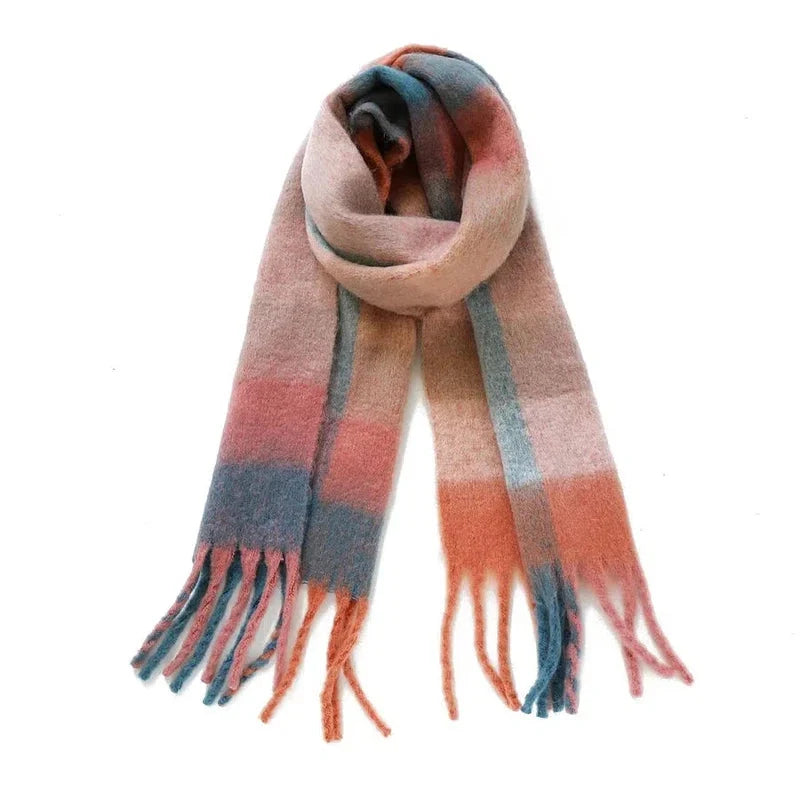 Écharpe femme inspirée du plaid à carreaux
