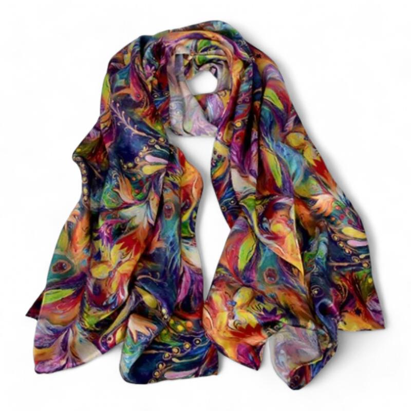 Écharpe foulard en soie pour femme