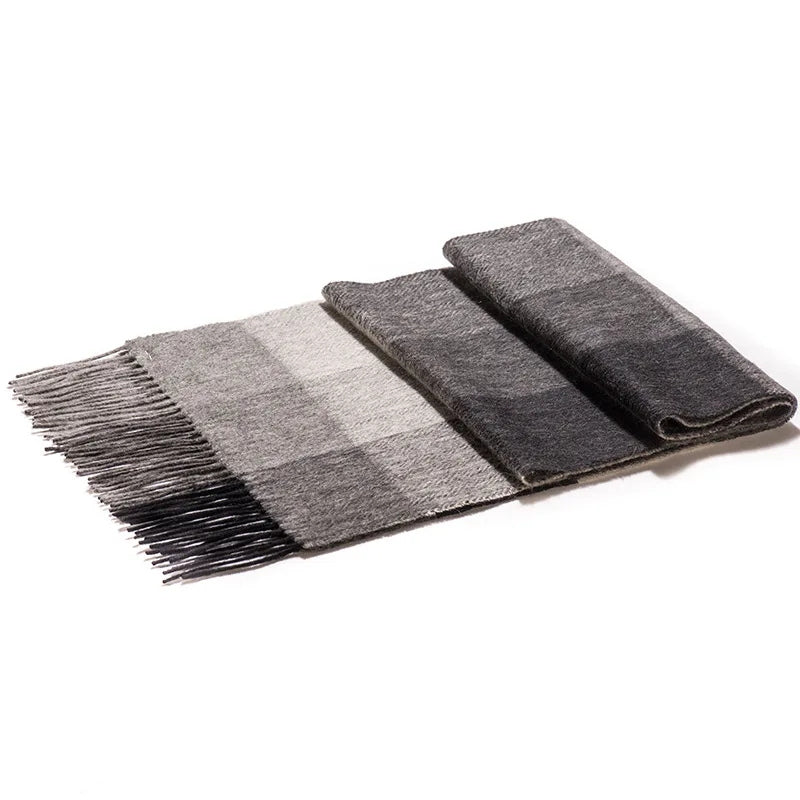 Écharpe homme à motif carreaux en laine