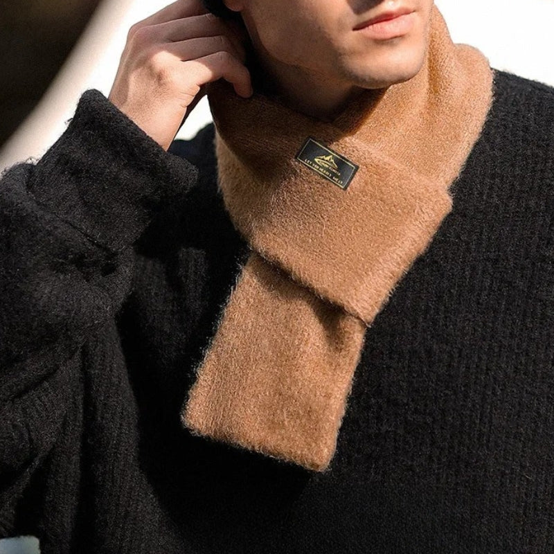 Écharpe homme à texture duveteuse