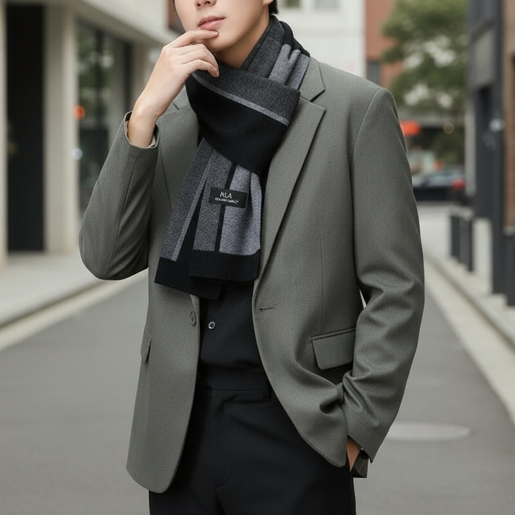 Écharpe homme adaptée au costume