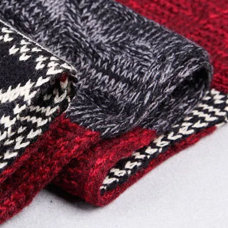 Écharpe homme avec motifs jacquard