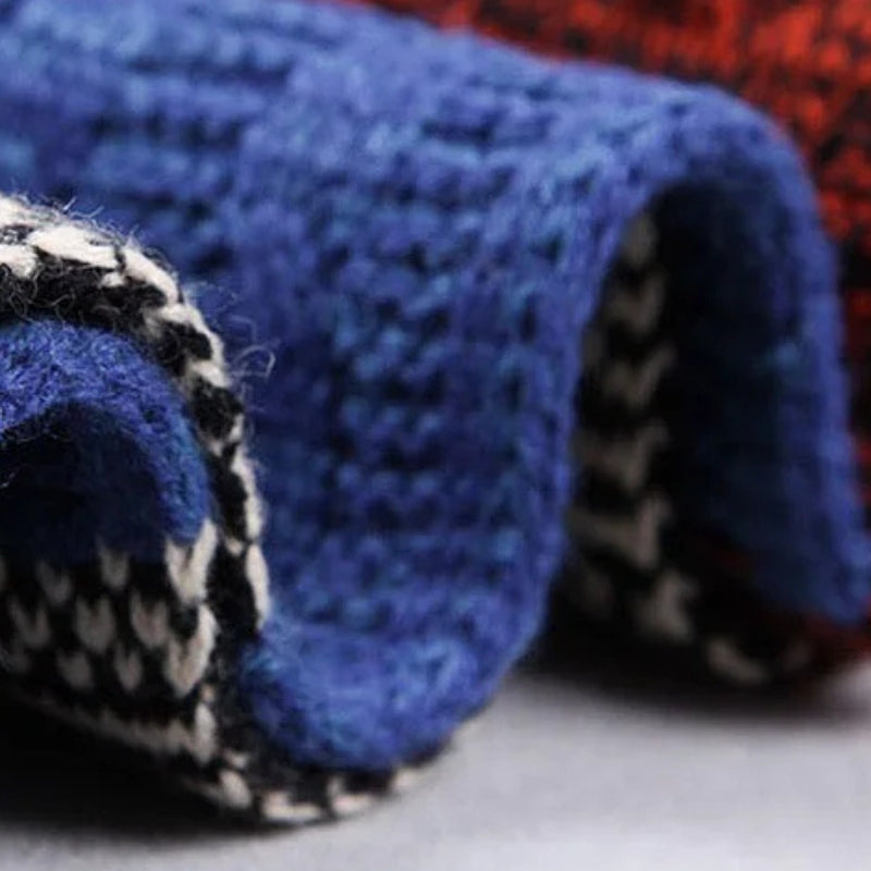 Écharpe homme décorée de motifs jacquard
