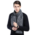 Écharpe homme en cachemire gris