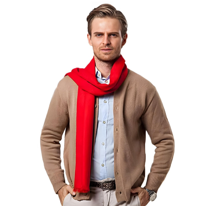 Écharpe homme rouge