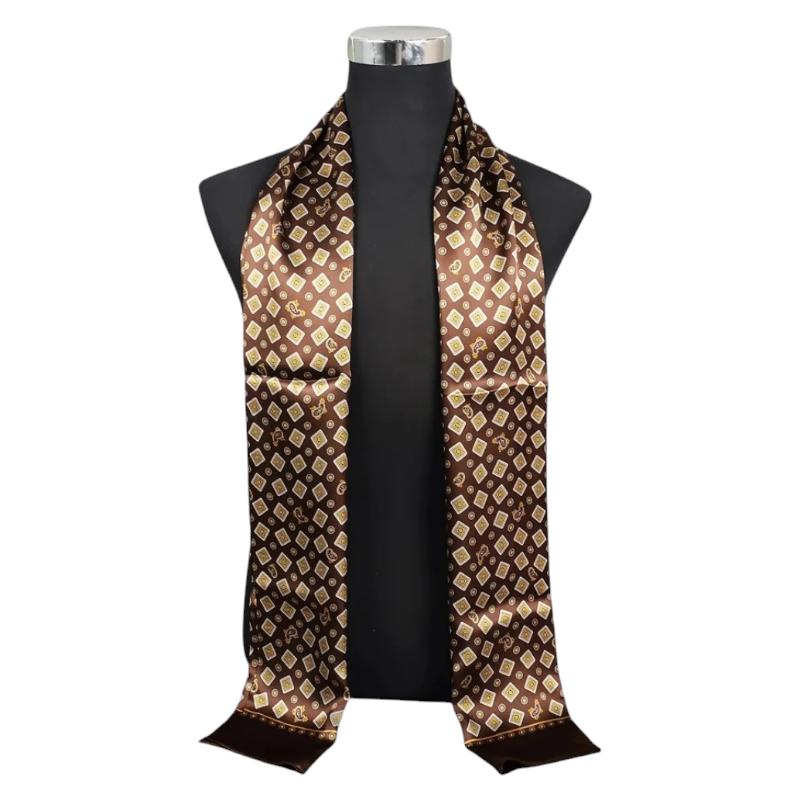 Écharpe homme soyeuse à motif cachemire
