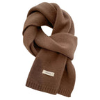 Écharpe marron en laine