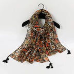 Écharpe motif léopard façon chèche
