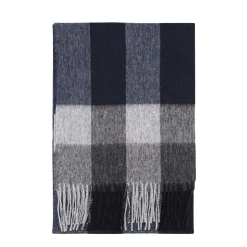 Écharpe motif tartan et carreaux