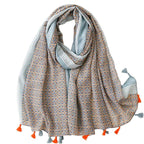 Écharpe multicolore originale style chèche