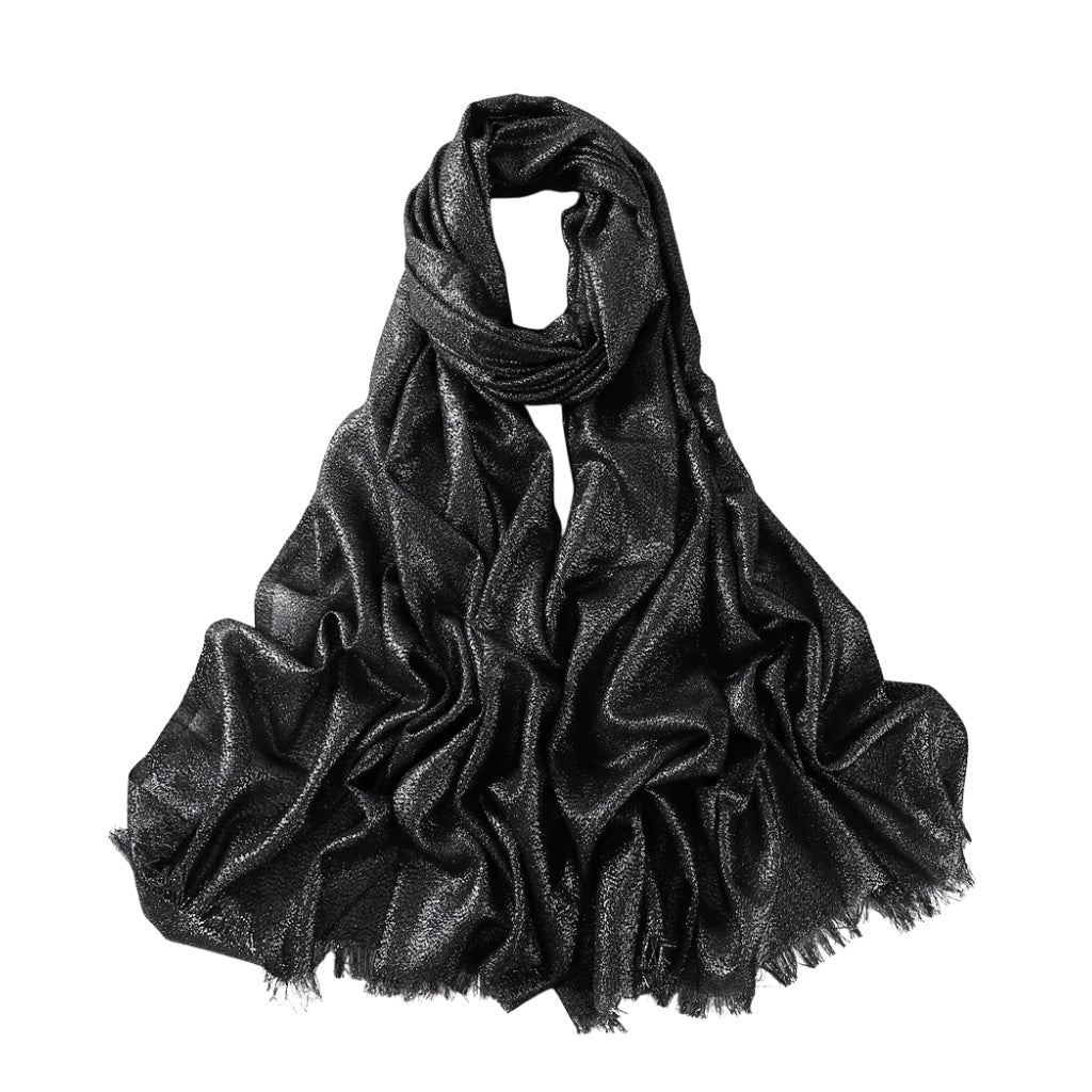 Écharpe noire à paillettes