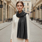 Écharpe pailletée de couleur noire