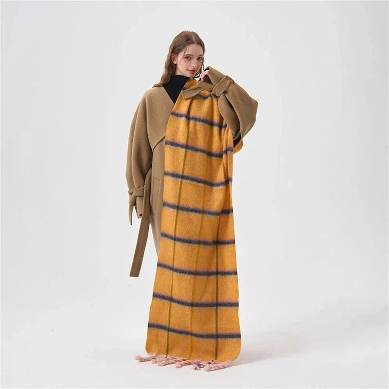 Écharpe plaid grand format