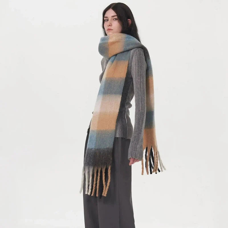 Écharpe plaid ornée de carreaux