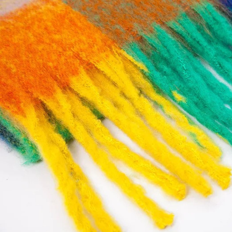 Écharpe pour femme multicolore et ample
