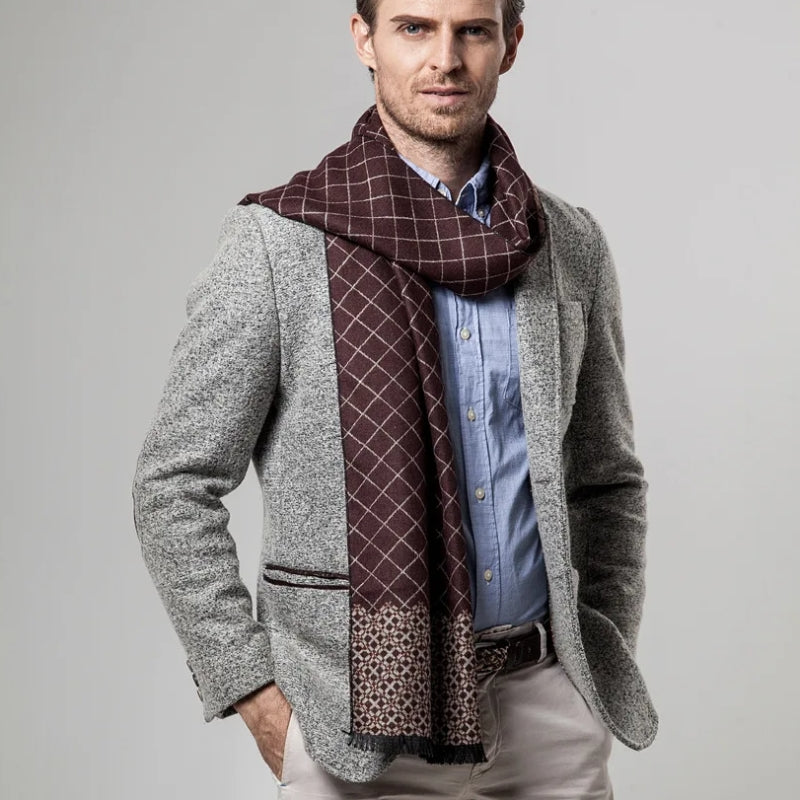 Écharpe pour homme en hiver