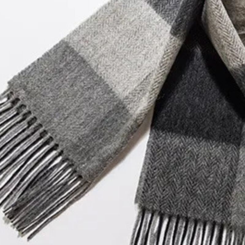 Écharpe pour homme en laine quadrillée
