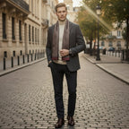 Écharpe pour homme en soie façon cachemire