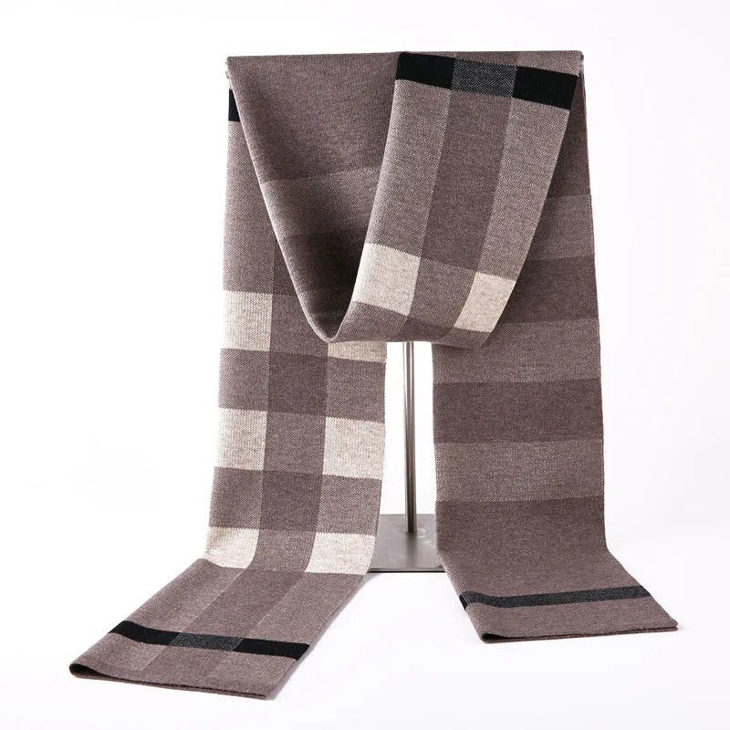Écharpe quadrillée de style masculin
