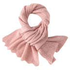 Écharpe rose poudré en cachemire