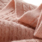 Écharpe rose pour femme en cachemire