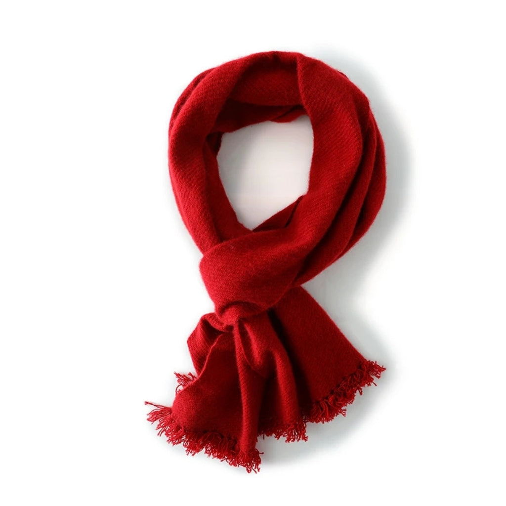 Écharpe rouge en cachemire pour femme