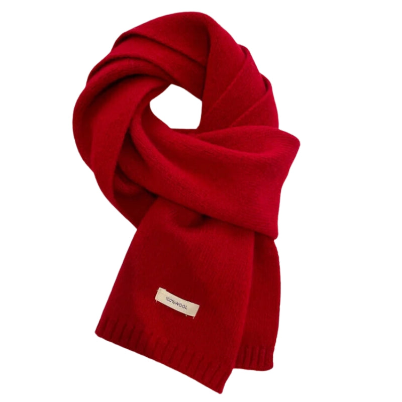 Écharpe rouge en laine