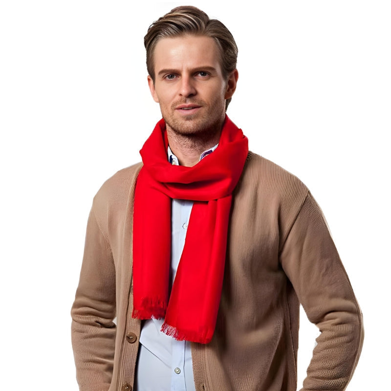 Écharpe rouge masculine