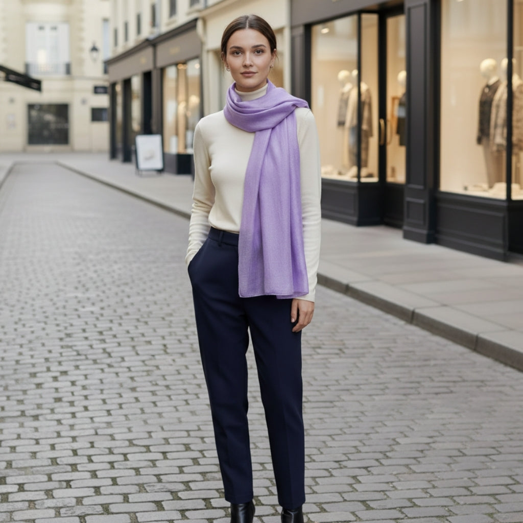 Écharpe satin de style fantaisie