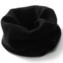 Écharpe snood noire en cachemire
