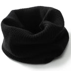 Écharpe snood noire en cachemire