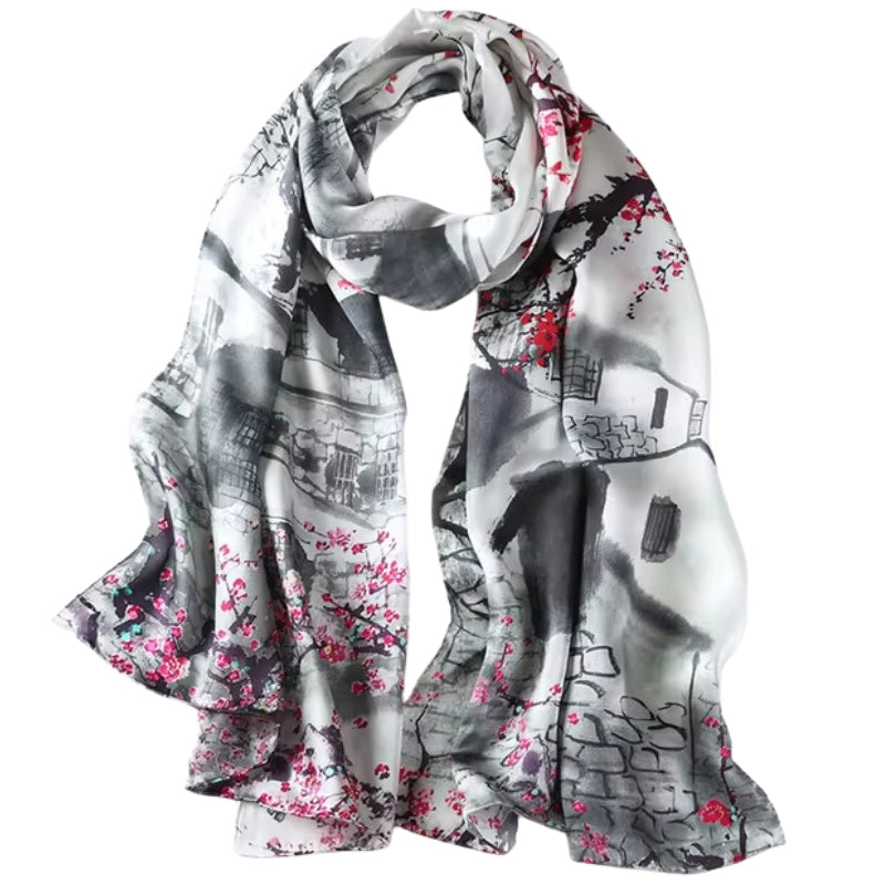 Écharpe soyeuse tendance pour femme