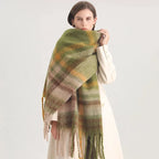 Écharpe style plaid tartan