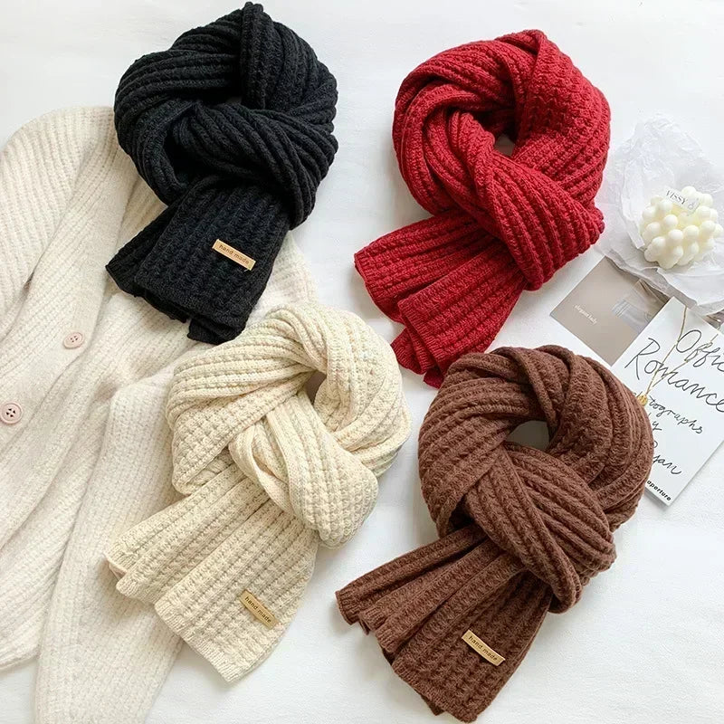 Écharpe textile tricotée
