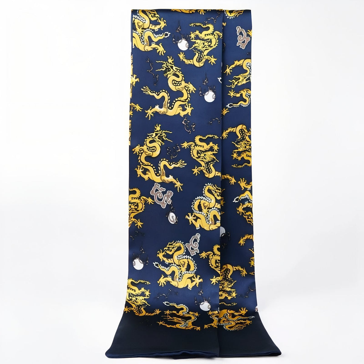 Écharpe vintage masculine en soie