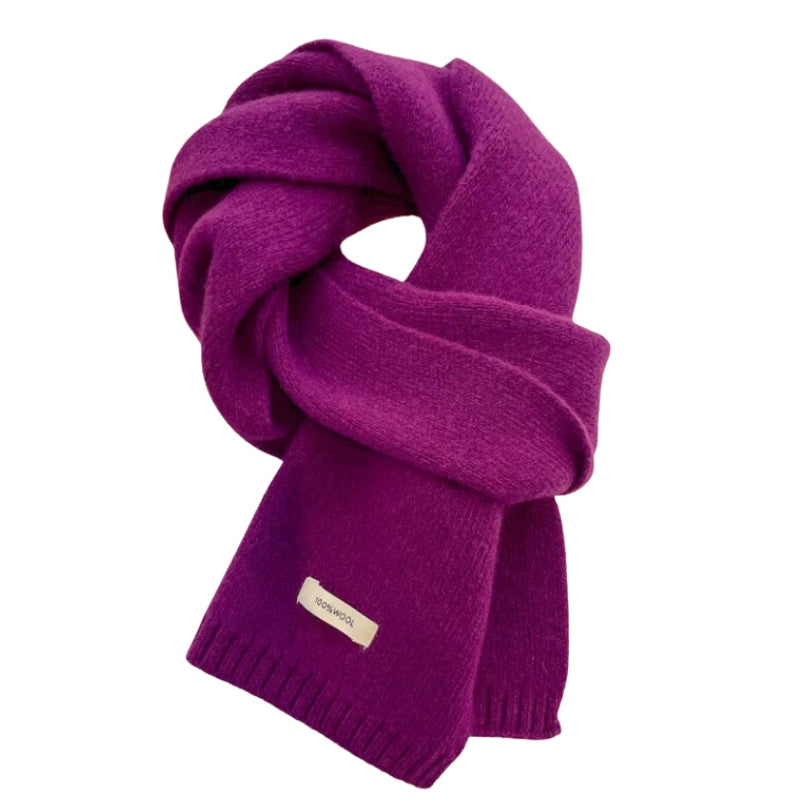 Écharpe violette en laine