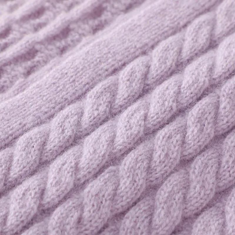 Écharpe violette pour femme en cachemire