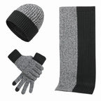 Ensemble bonnet écharpe et gants pour homme