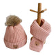 Rosa empolvado y beige claro