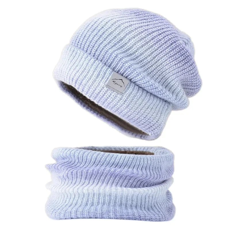 Ensemble bonnet et tour de cou femme