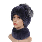 Ensemble en fourrure bonnet écharpe