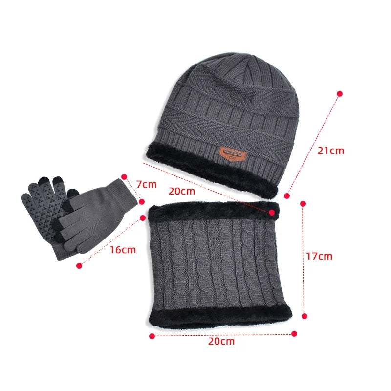 Ensemble enfant avec bonnet, snood et gants