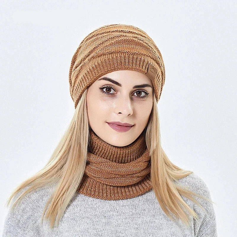 Ensemble femme bonnet et snood